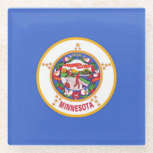 Onderzetter met vlag van Minnesota, Verenigde Stat