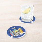 Onderzetter met vlag van New York, VS (Zijkant)