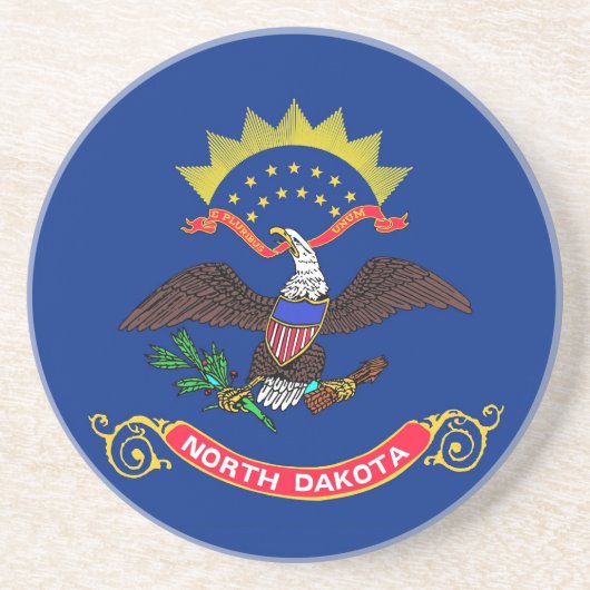 Onderzetter met vlag van Noord-Dakota, Verenigde S (Voorkant)