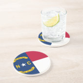 Onderzetter met vlag van North Carolina, Verenigde (Zijkant)
