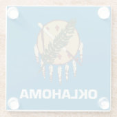 Onderzetter met vlag van Oklahoma State, Verenigde (Achterkant)