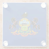 Onderzetter met vlag van Pennsylvania State, Veren (Achterkant)