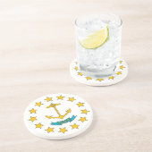 Onderzetter met vlag van Rhode Island, Verenigde S (Zijkant)