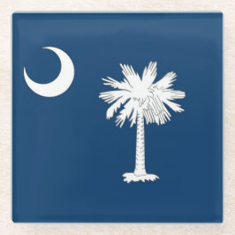 Onderzetter met vlag van South Carolina, Verenigde Glazen Onderzetter