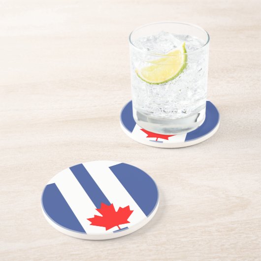 Onderzetter met vlag van Toronto, Canada (Zijkant)