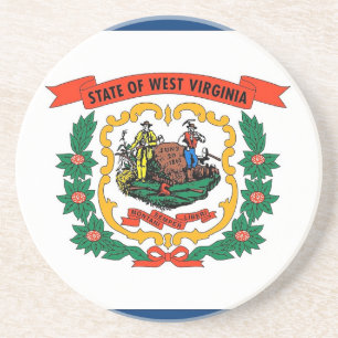 Onderzetter met vlag van West Virginia, Verenigde