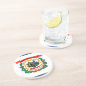 Onderzetter met vlag van West Virginia, Verenigde (Zijkant)