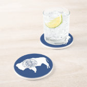 Onderzetter met vlag van Wyoming, VS (Zijkant)