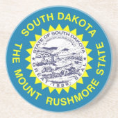 Onderzetter met vlag van Zuid-Dakota, VS (Voorkant)