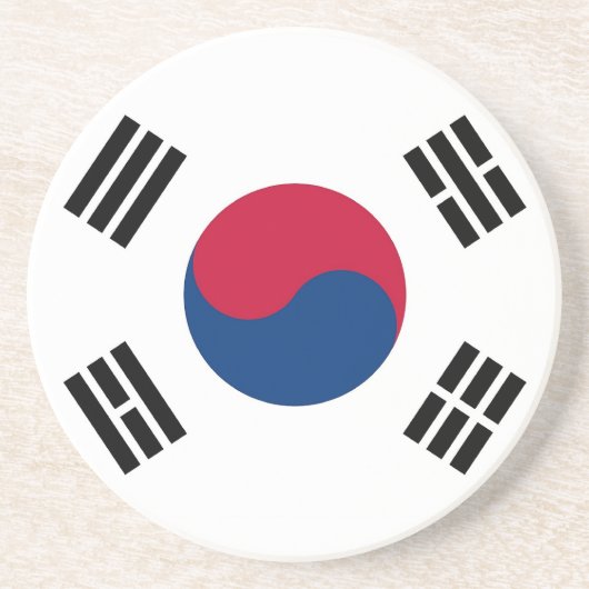 Onderzetter met vlag van Zuid-Korea (Voorkant)