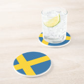 Onderzetter met vlag van Zweden (Zijkant)