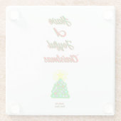 Onderzetter met vrolijk kerstglas (Achterkant)