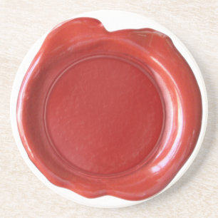 Onderzetter met waszegel - rood