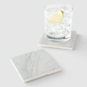 Onderzetter met witte marmer (Zijkant)