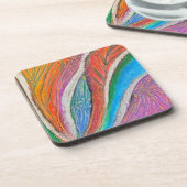 Onderzetter met zachte bloem - Textuur Bloempatroo (Linkerzijde)