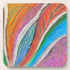 Onderzetter met zachte bloem - Textuur Bloempatroo