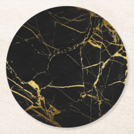 onderzetter met zwart marmer rond papier