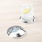 Onderzetter met zwarte kat Vat Cat Cat Cat Cat Lov (Zijkant)