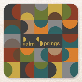 Onderzetter Mid-Century Modern Palm Springs-tekst