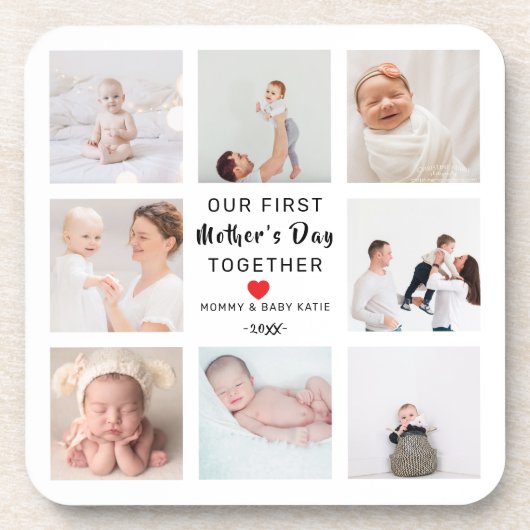 Onderzetter | Mijn eerste Moederdag foto (Voorkant)
