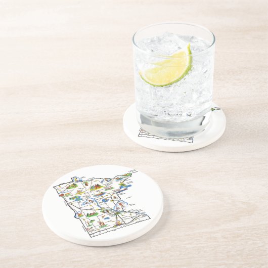 Onderzetter Minnesota Map (Zijkant)