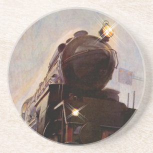 Onderzetter Misty Evening Train Iron Horse w/Licht