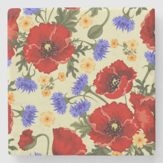 Onderzetter mooie Floral Sketch Stone