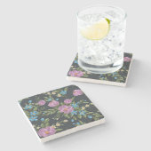 Onderzetter mooie Floral Sketch Stone (Zijkant)