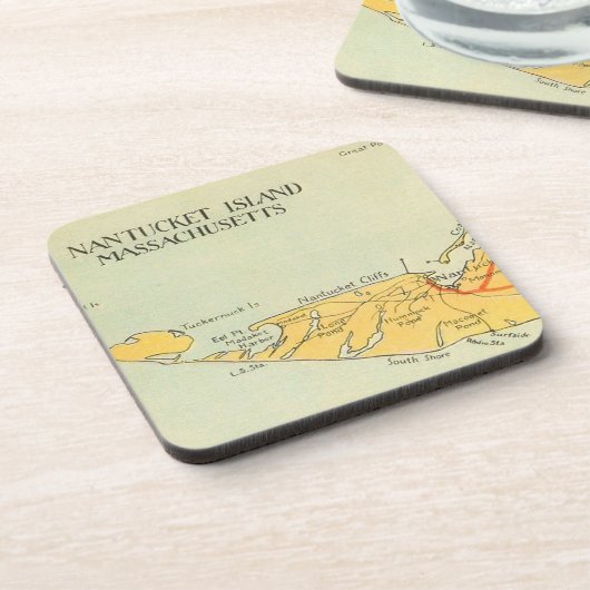  Onderzetter Nantucket Map (Linkerzijde)