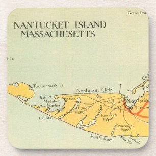 Onderzetter Nantucket Map