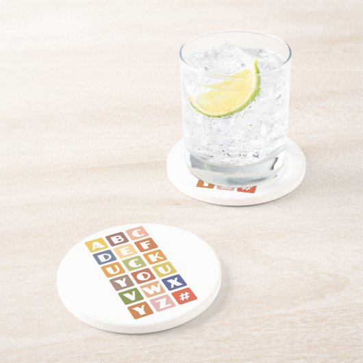 Onderzetter Naughty Alphabets (Zijkant)