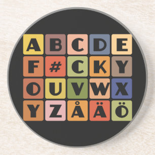 Onderzetter Naughty Alphabets