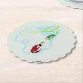 Onderzetter: Noord-Amerikaanse bloem Kartonnen Onderzetters (Gekanteld)