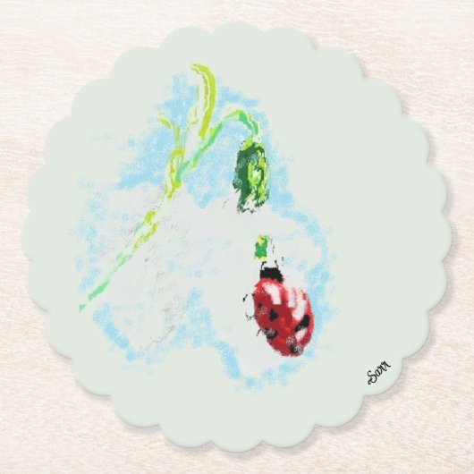 Onderzetter: Noord-Amerikaanse bloem Kartonnen Onderzetters (Voorkant)