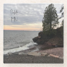 Onderzetter, oever van het Bovenmeer in Duluth