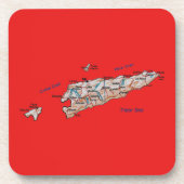Onderzetter Oost-Timor-kaart (Voorkant)