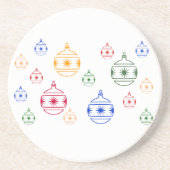 Onderzetter - Ornamenten met kerstbomen (Voorkant)