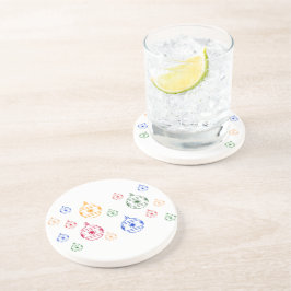 Onderzetter - Ornamenten met kerstbomen