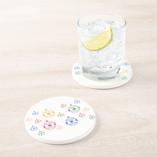 Onderzetter - Ornamenten met kerstbomen