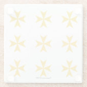 Onderzetter over het Maltees/Magdalene Glazen Onderzetter (Achterkant)