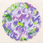 Onderzetter: Paarse bloemen Kartonnen Onderzetters (Voorkant)