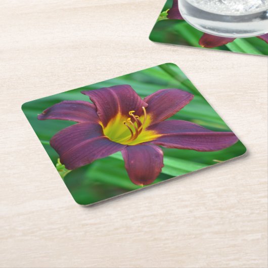 Onderzetter Paarse Lily Party (Schuin)