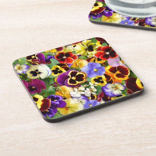 Onderzetter  Pansies (Linkerzijde)