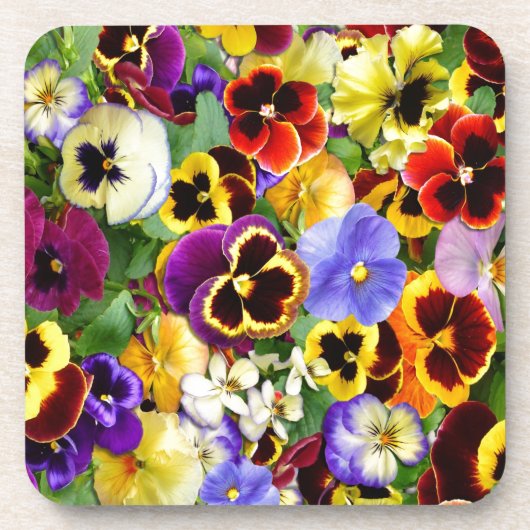 Onderzetter  Pansies (Voorkant)