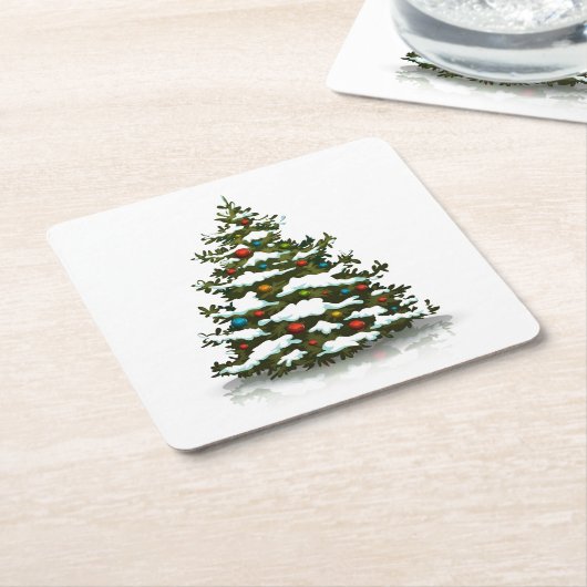 Onderzetter PAPIER : CHRISTMAS TREE (Schuin)