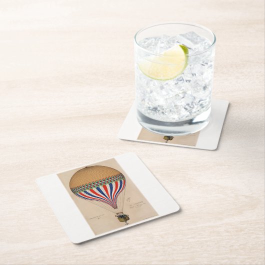 Onderzetter PAPIER :  FRANS HOT AIR BALLOON (Insitu)