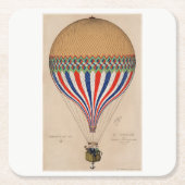 Onderzetter PAPIER :  FRANS HOT AIR BALLOON (Voorkant)