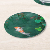 Onderzetter PAPIER : JAPANESE WOODBLOCK : KOI (Gebogen)