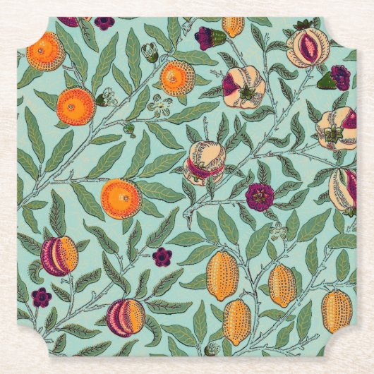 Onderzetter PAPIER : WILLIAM MORRIS : POMEGRANATEN (Voorkant)