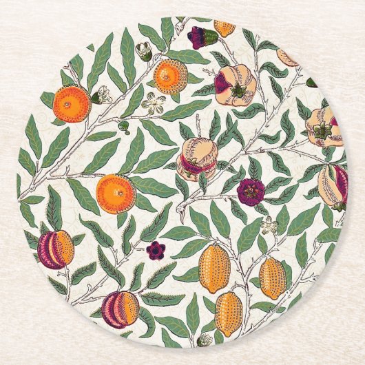 Onderzetter PAPIER : WILLIAM MORRIS : POMEGRANATEN (Voorkant)